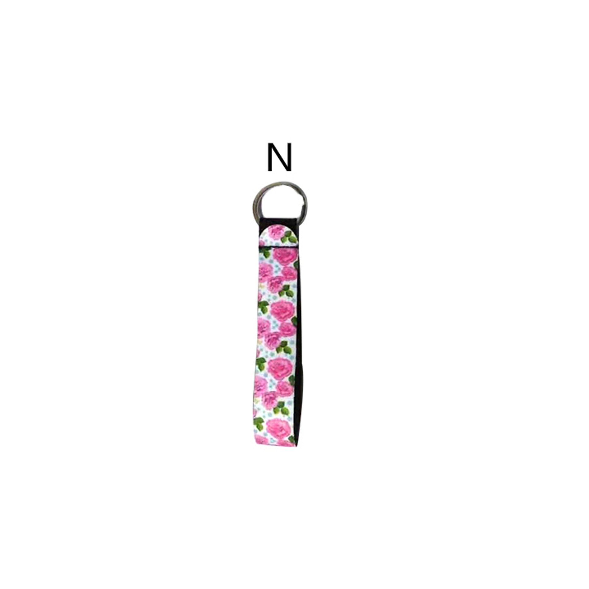 Wholesale 10PCS Neoprene Stripe Print Wrist Keychain